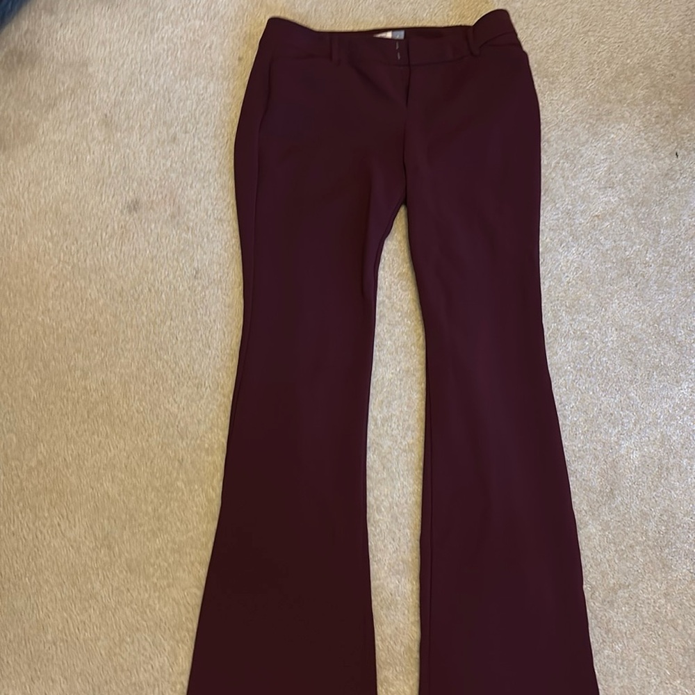 Old navy 6 petite slim flare claret red